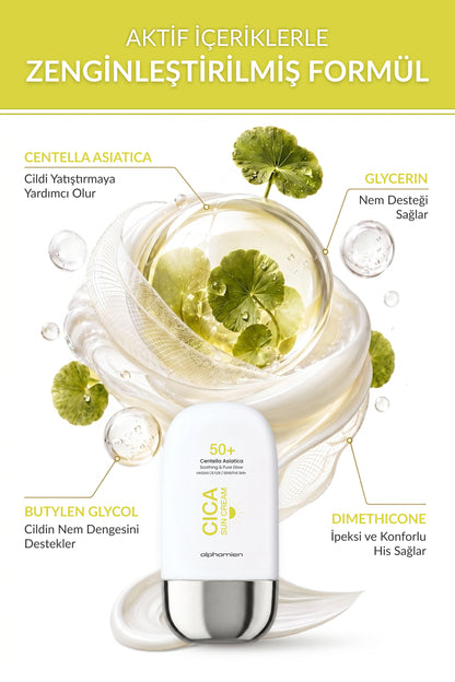 Cica Sun Cream + Hydra Sun Cream SPF50+ PA++++ UVA/UVB 50 ml 2’li Güneş Kremi Seti