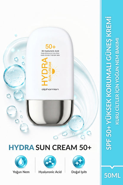 Cica Sun Cream + Plump Sun Cream + Hydra Sun Cream SPF50+ PA++++ UVA/UVB 50 ml 3’li Güneş Kremi Seti