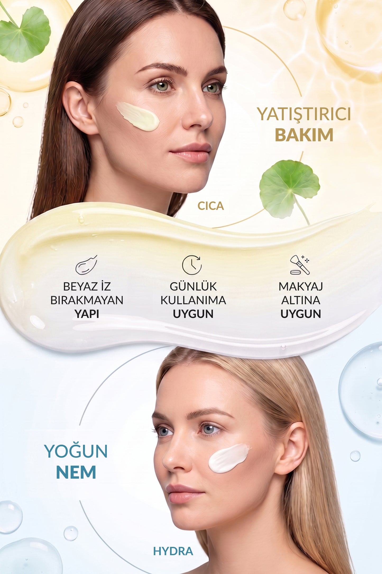 Cica Sun Cream + Hydra Sun Cream SPF50+ PA++++ UVA/UVB 50 ml 2’li Güneş Kremi Seti