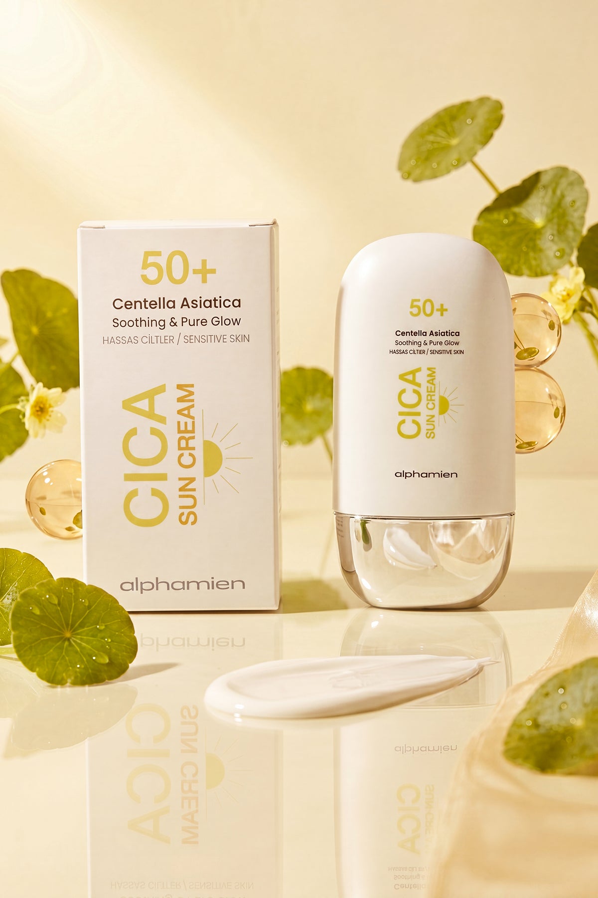 Cica Sun Cream Centella Asiatica / Hassas Ciltlere Özel SPF50+ PA+++++ UVA/UVB 50ml